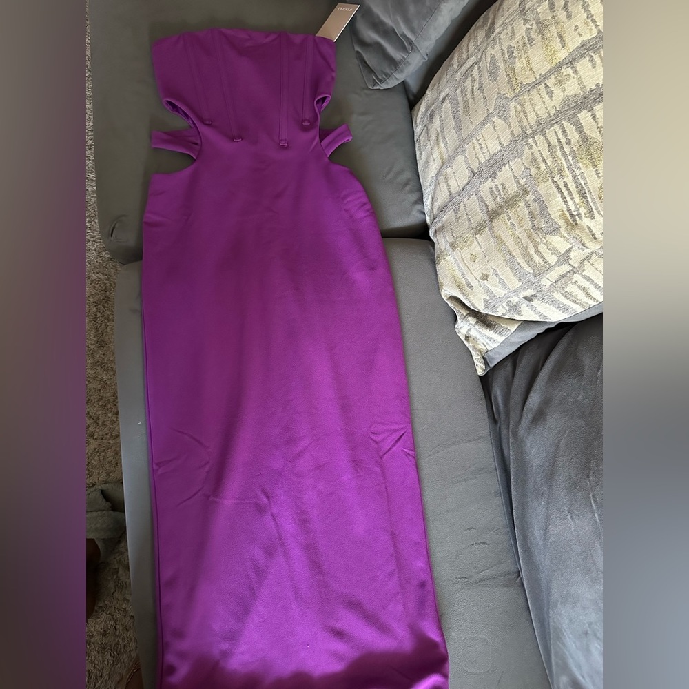 Catherine Cut Out Midi Dress - Violet